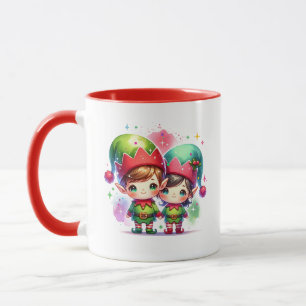 Taza Feliz Navidad Mimi Elfos Personalizados