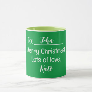 Taza Feliz Navidad Mucho amor Verde