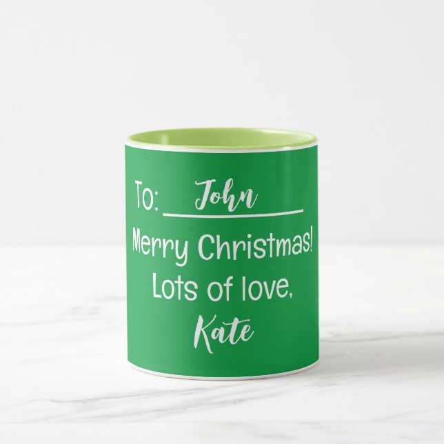 Taza Feliz Navidad Mucho amor Verde (Centro)
