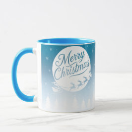 Taza Feliz Navidad Mug con renos y nieve