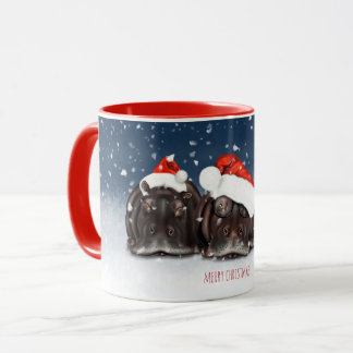 Taza Feliz Navidad Mug - Hipótamos espeluznantes en la 