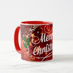 Taza Feliz Navidad, navidad diseño rojo Mug