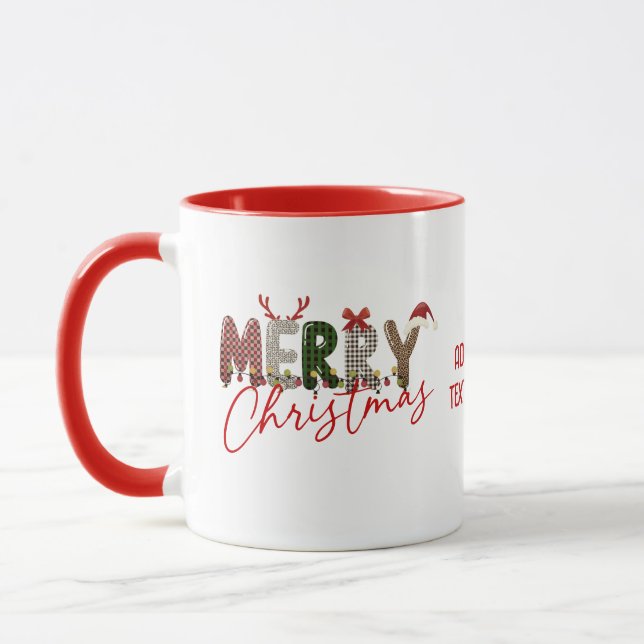 Taza Feliz Navidad, navidad familia coincidiendo Fiesta (Izquierda)