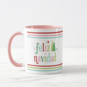 Taza Feliz Navidad   Navidades retro
