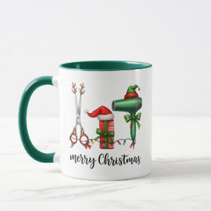 Taza Feliz Navidad Peluquero Festivo Estilista Navidad
