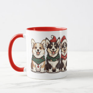 Taza Feliz Navidad Pembroke Welsh Corgi Perros