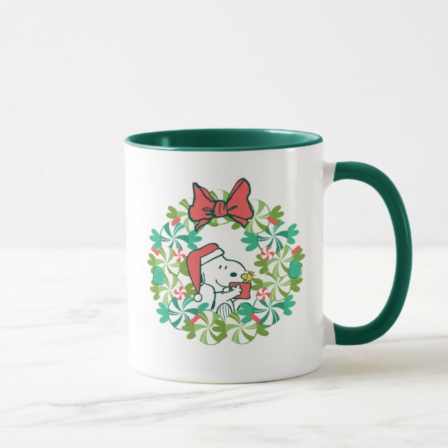 Taza Feliz Navidad Peppermination Wreath (Derecha)