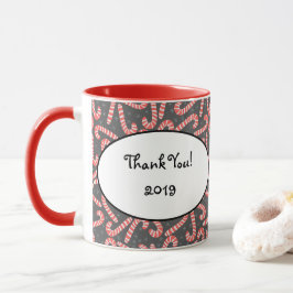 Taza Feliz Navidad Peppermint Candy Canes Snowflakes