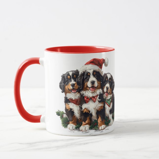 Taza Feliz Navidad Perros de Montaña Berneses (Izquierda)