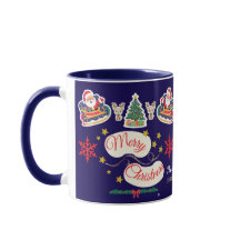 Feliz Navidad personalizada Santa Sleigh Mug