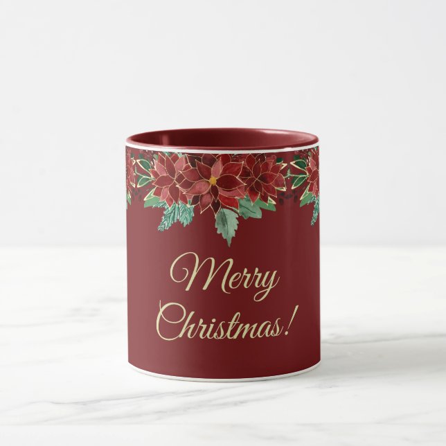 Taza Feliz Navidad Poinsettia (Centro)