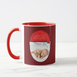 Taza Feliz Navidad Red Santa Hat Baby Holiday