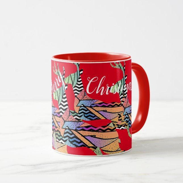 Taza Feliz Navidad Saltando venado (Anverso derecho)