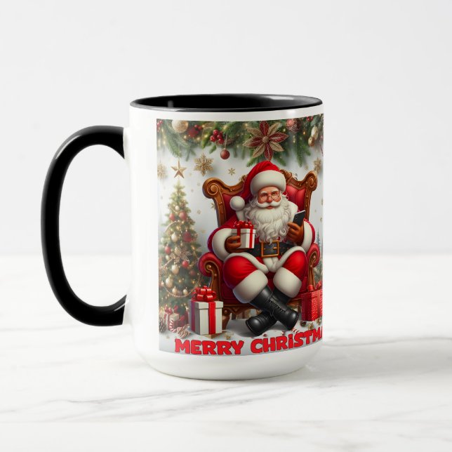 Taza Feliz Navidad Santa Classic Mug (Izquierda)