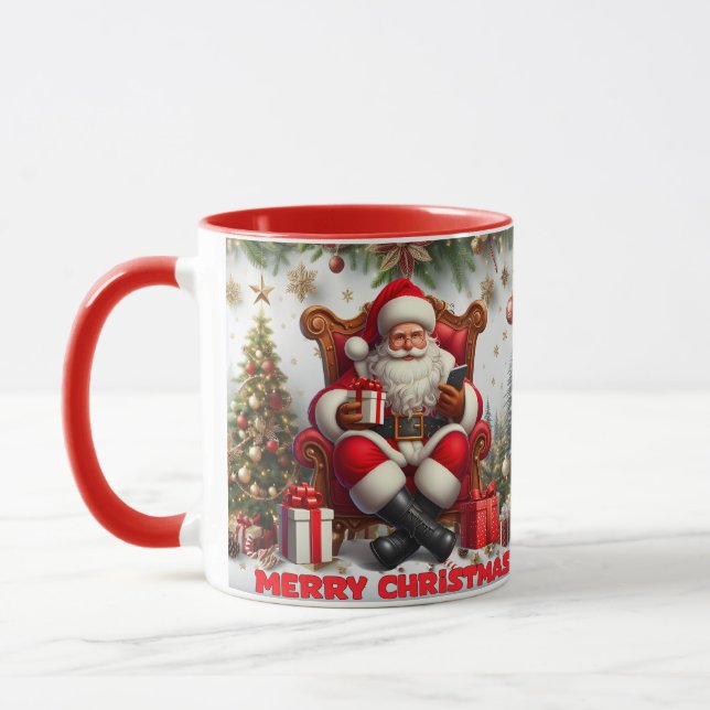 Taza Feliz Navidad Santa Classic Mug (Izquierda)