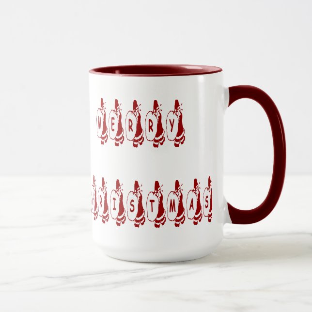 Taza Feliz Navidad Santa Claus Font (Derecha)