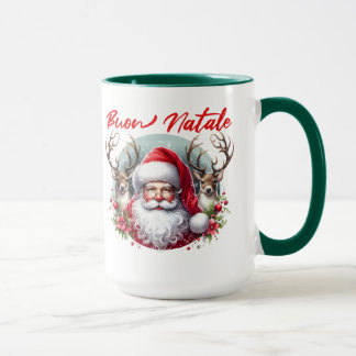 Taza Feliz Navidad Santa con Reno