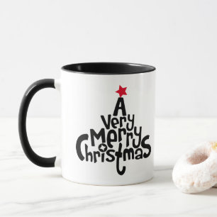 Taza Feliz Navidad, té y café mugre
