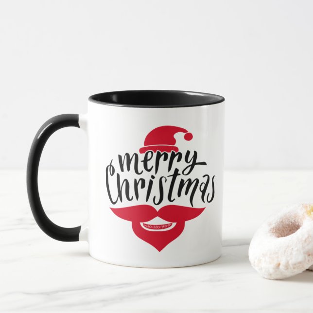 Taza Feliz Navidad, té y café mugre (Con donut)