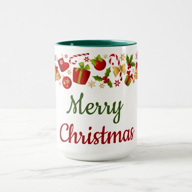 Taza Feliz Navidad Trimmings (Centro)