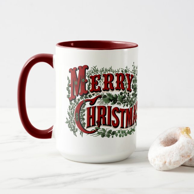 Taza Feliz Navidad Verde de 1876 (Con donut)