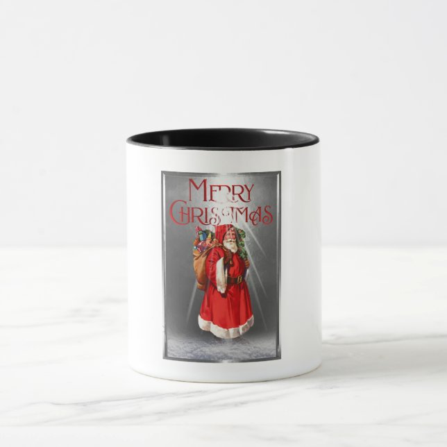 Taza Feliz Navidad Vintage Santa Design (Centro)