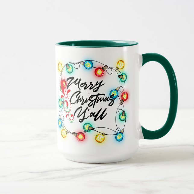 Taza Feliz Navidad Y todos Mug - Gracioso regalo de Nav (Derecha)