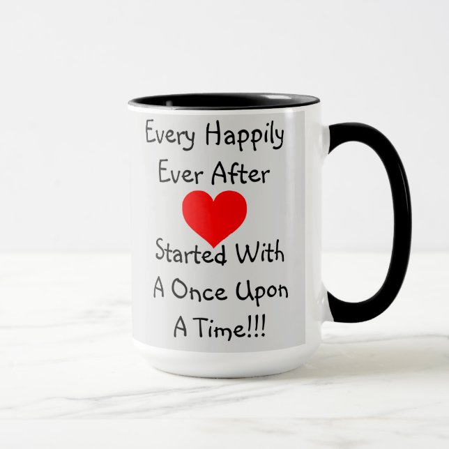 Taza Feliz Nunca Después Del Bloqueo De Fotografía Comb (Derecha)