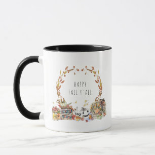 Taza Feliz Otoño a Todos Ilustraciones Rústicas de Ac