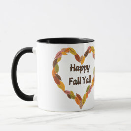 Taza Feliz otoño: Calabaza y hojas acogedoras