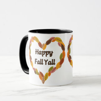 Taza Feliz otoño: Calabaza y hojas acogedoras