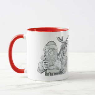 Taza Feliz Papá Noel y renos