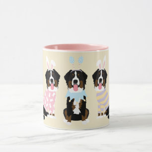 Taza Feliz Pascua Bernese Mountain Dogs