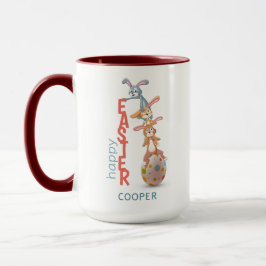 Taza Feliz Pascua Gracioso Huevo Conejo Conejo Conejo M