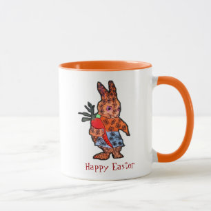 Taza Feliz Pascua lindo conejito ilustracion niños mug