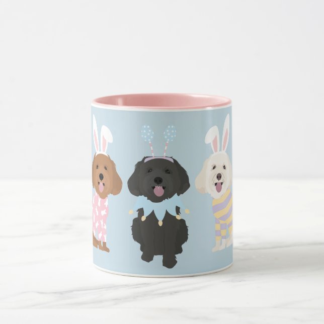 Taza Feliz Pascua Maltipoo Perros (Centro)