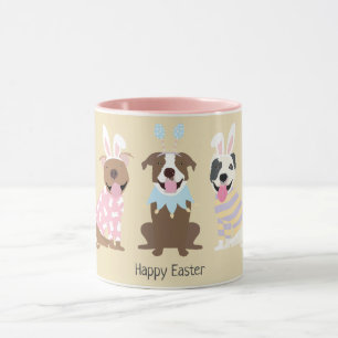 Taza Feliz Pascua: Perros Terribles de Toro Americano