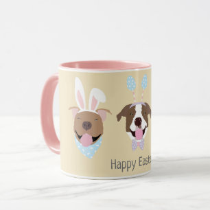 Taza Feliz Pascua: Perros Terribles de Toro Americano