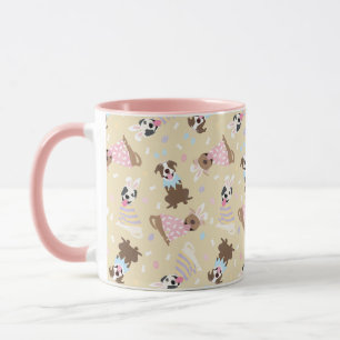 Taza Feliz Pascua: Perros Terribles de Toro Americano