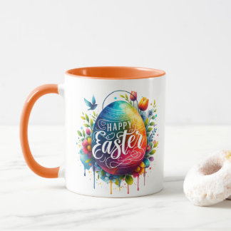 Taza Feliz Pascua: Vibrante Huevo de Pascua