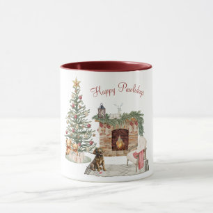Taza Feliz Pawlidays Diseño de Perro - Labrador Retriev