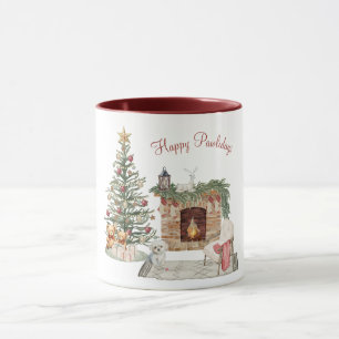 Taza Feliz Pawlidays Diseño de Perro - Maltés