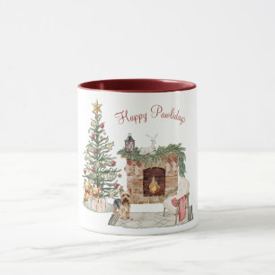 Taza Feliz Pawlidays Diseño de Perro - Yorkie