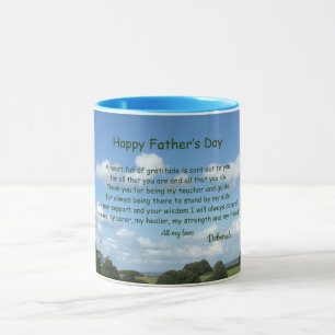 Taza Feliz poema del Día del Padre personalizado