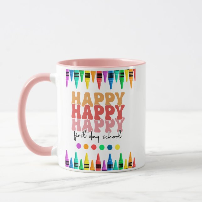 Taza Feliz primer día de café escolar (Izquierda)