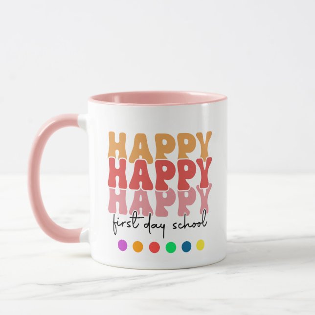 Taza Feliz primer día de café escolar (Izquierda)