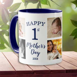 Taza Feliz primer día de la madre 8 Collage de fotos az