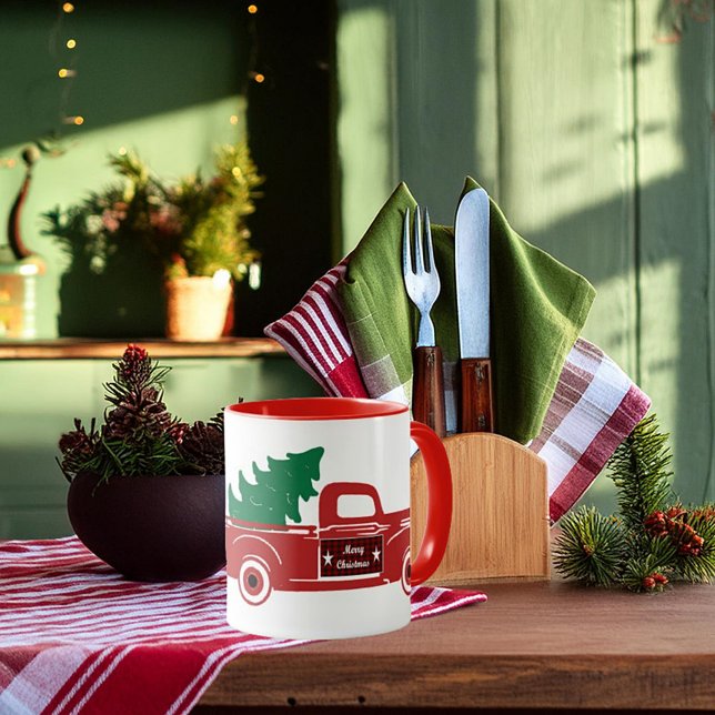 Taza Feliz recogida navideña y árbol (Subido por el creador)