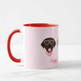 Taza Feliz San Valentín Labrador recuperar perros