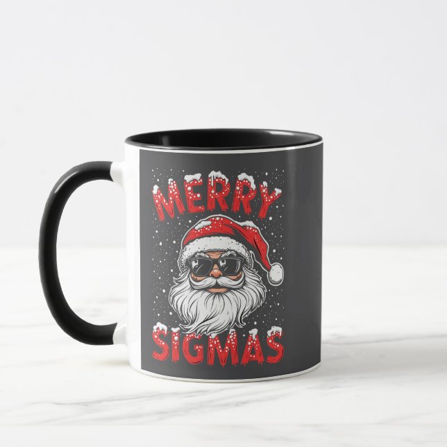 Taza Feliz Sigmas Gracioso Gen Alpha Navidad en la escu (Izquierda)